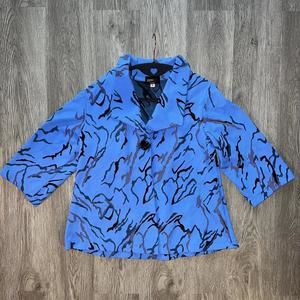 Andria Lieu￼ Jacket Woman’s Medium Usa Blue Lady Chic Classic Grannycore